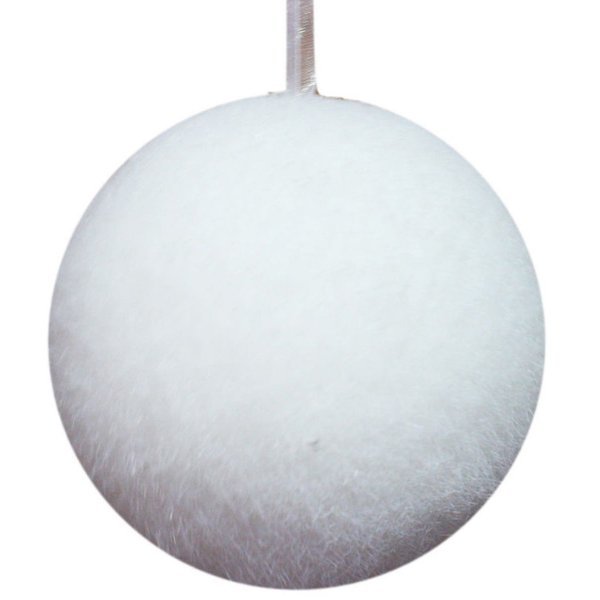 Χριστουγεννιάτικη Μπάλα Λευκή, Οικολογική (10cm)